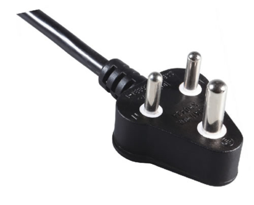 XH042A SABS South Africa 3-Pin Power Cord for Small Appliances & Chargers XH042A SABS South Africa 3-Pin Power Cord for Small Appliances & Chargers