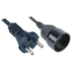 XH02-Z European 2-Pin Power Extension Cord with Round Plug