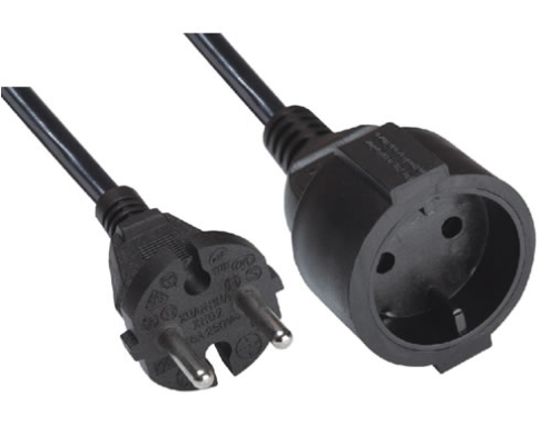 XH02-Q European 2-Pin Power Extension Cord with Schuko Socket XH02-Q European 2-Pin Power Extension Cord with Schuko Socket