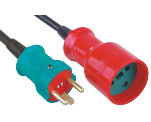 XH012-ZA Danish 3-Pin Power Extension Cord with Female Socket XH012-ZA Danish 3-Pin Power Extension Cord with Female Socket