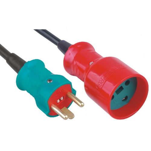 XH012-ZA Danish 3-Pin Power Extension Cord with Female Socket XH012-ZA Danish 3-Pin Power Extension Cord with Female Socket