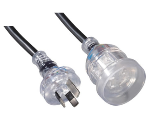 XH022B/XH026B SAA Certified Transparent Australian Extension Cord 10A XH022B/XH026B SAA Certified Transparent Australian Extension Cord 10A